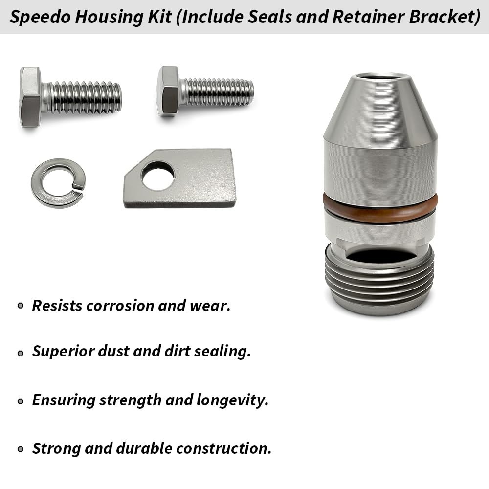 19-Tooth Speedometer Driven Gear Kit for Turbo 350, Includes Seals & Bracket