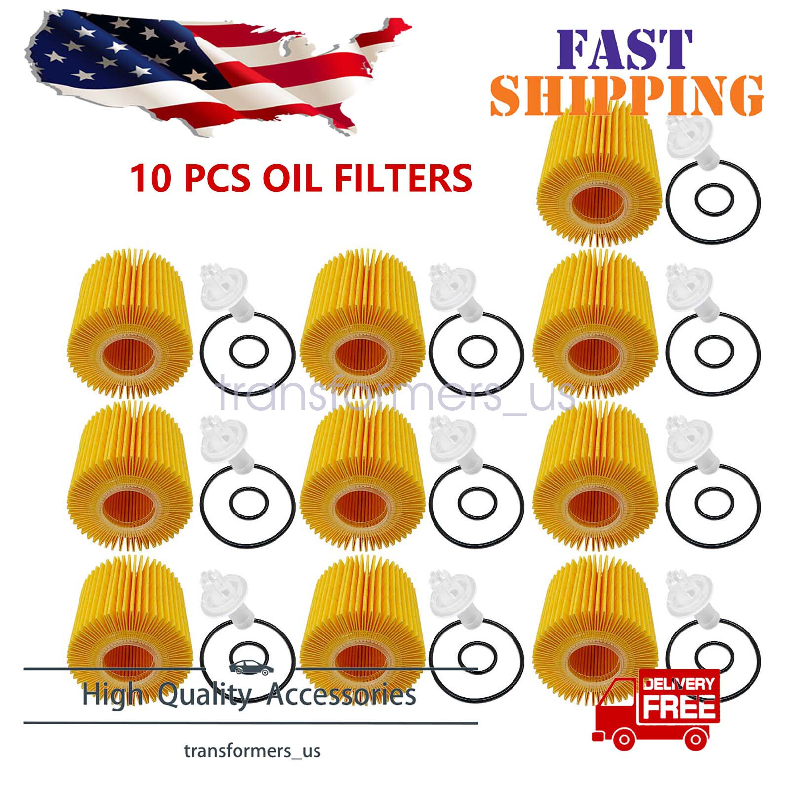 NEW for Toyota Avalon Camry Highlander RAV4 Tacoma Sienna Engine Oil Filter 10*
