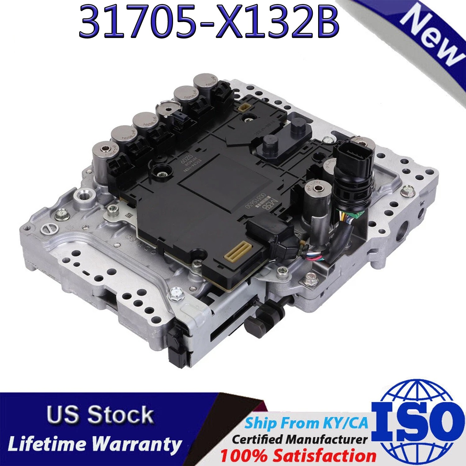Valve Body w/Solenoids RE7R01A TCM 31705-X132B for 2014-2019 Infinity Q50 3.7L