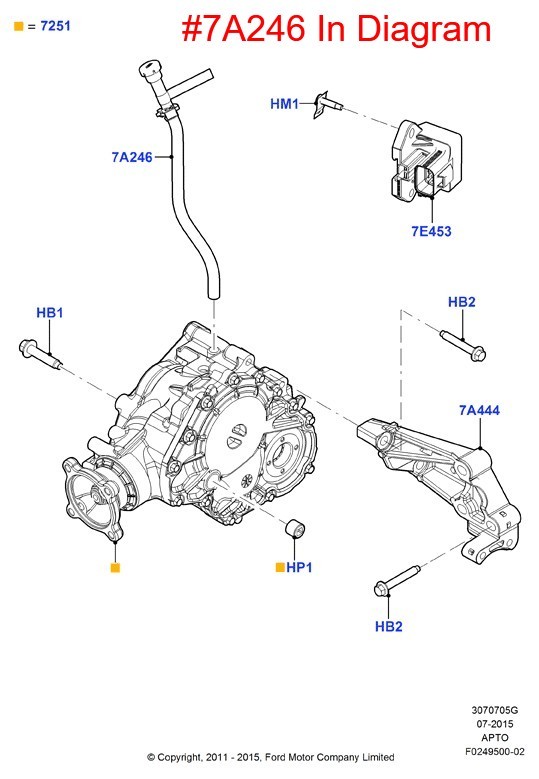 NEW OEM Ford Transmission Vent Valve Assembly DB5Z-7034-C Taurus Edge Flex 11-19