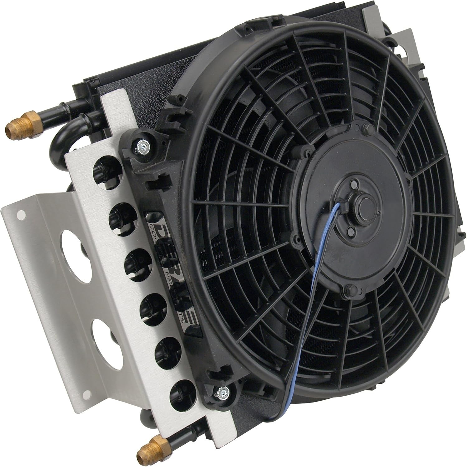 Fluid Cooler and Fan, 15-3/4 x 11-1/2 x 5 in, Tube Type, 6 AN Male…