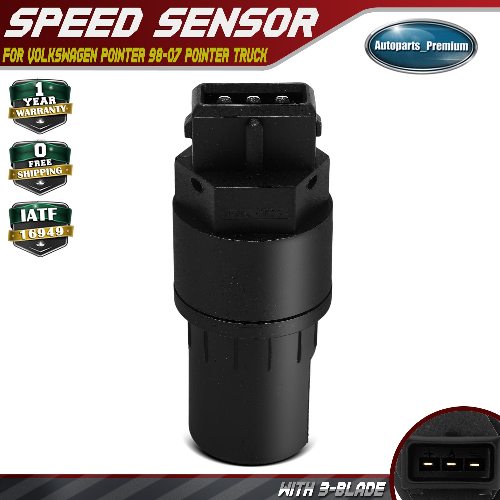 Speed Sensor for Volkswagen Pointer 1998-2007 Pointer Truck 2006-2009 3259578271