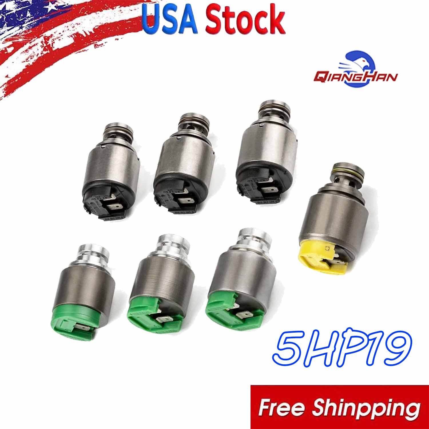 7X 5-SPEED Transmission Solenoids Kit 5HP-19 Fit BMW AUDI 4WD AWD RWD ZF5HP-19FL