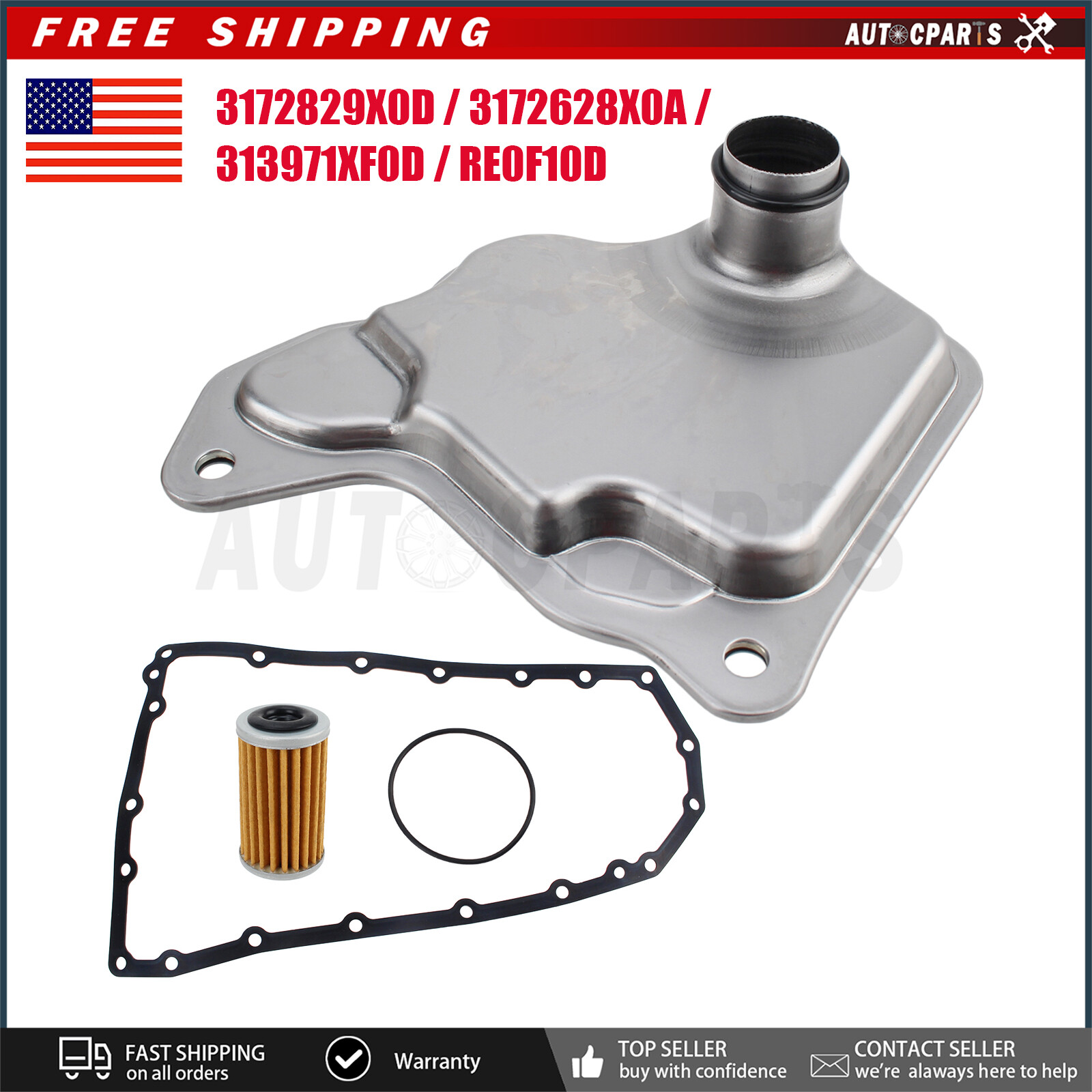 For 2016-2020 Nissan Transmission Oil Filter +GASKET 31728-29X0D 31726-28X0A
