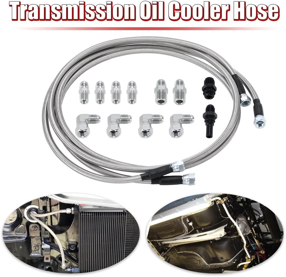 6AN 70″ Transmission Cooler Hose Kit Lines for GM Chevy 4L80E TH350 TH400 700R4