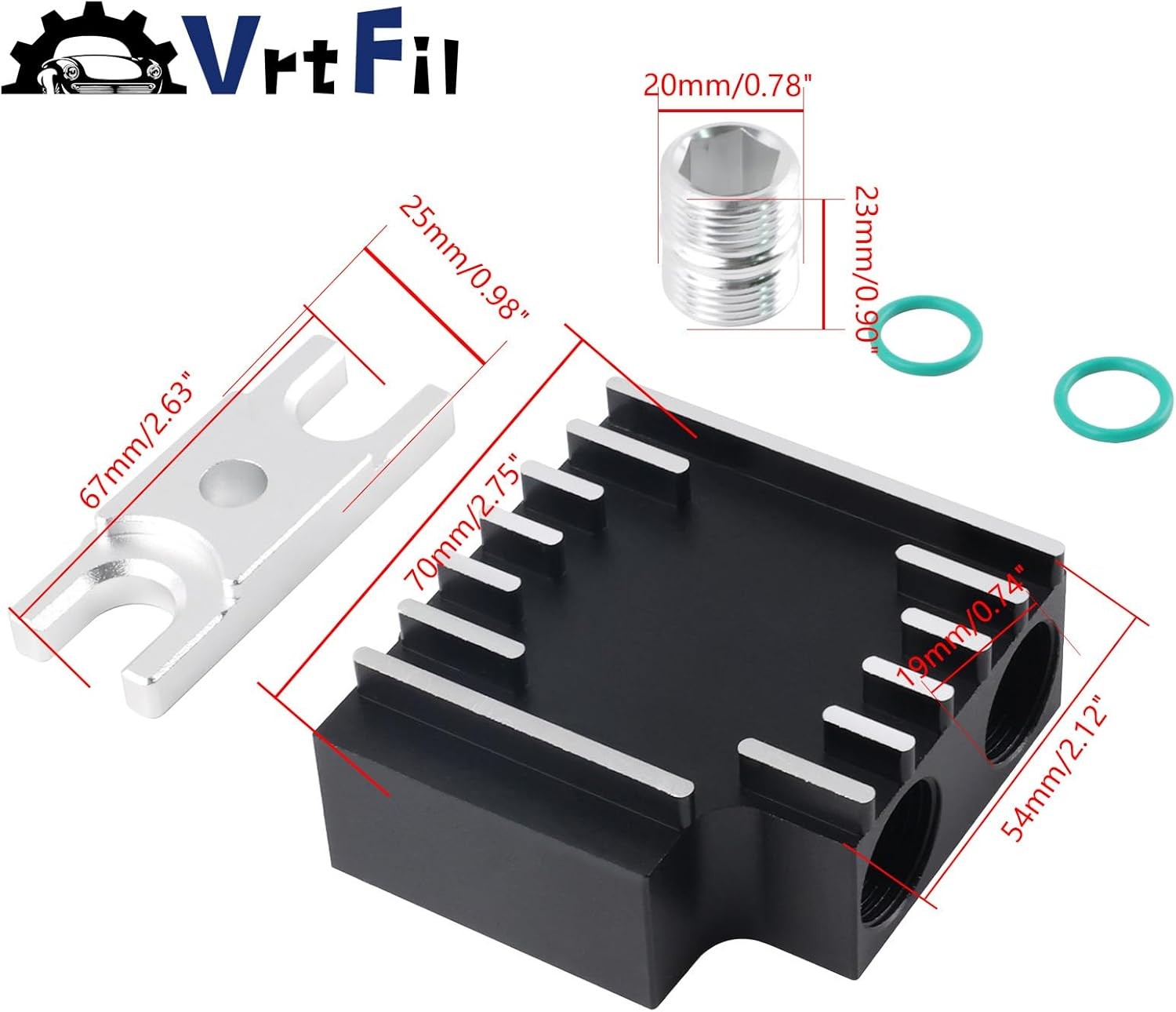 Thermal Bypass Valve with Billet Filter Coupler For 6.7L Cummins 68RFE 69ASRC