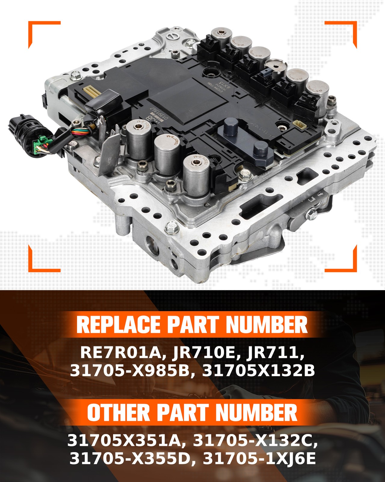 2014-2019 Infinity Q50 Q60 3.7L Valve Body TCM 31705-X132B RE7R01A Programmed