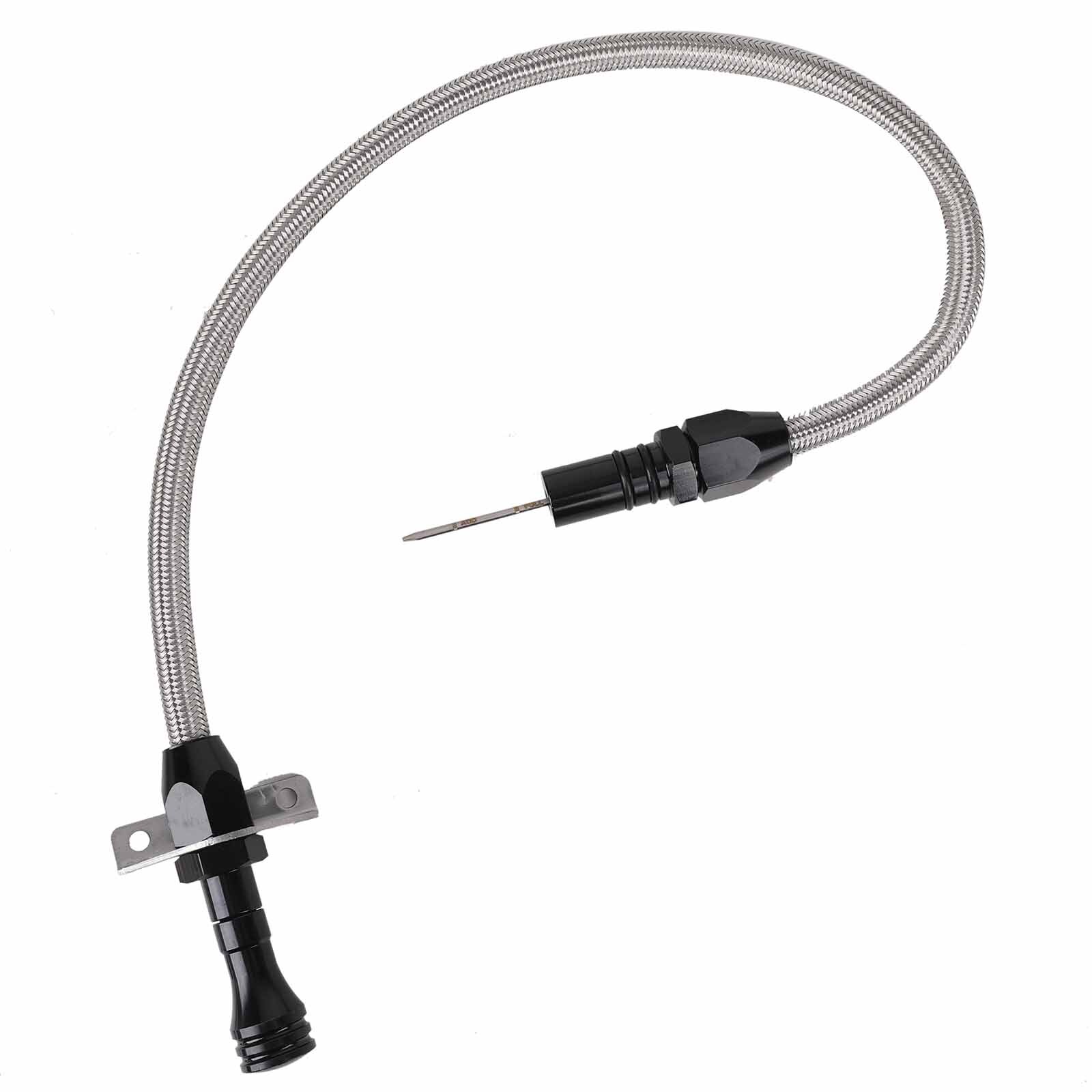 Firewall Mount Flexible Braided Transmission Dipstick Stainless Steel Tube 4l80e