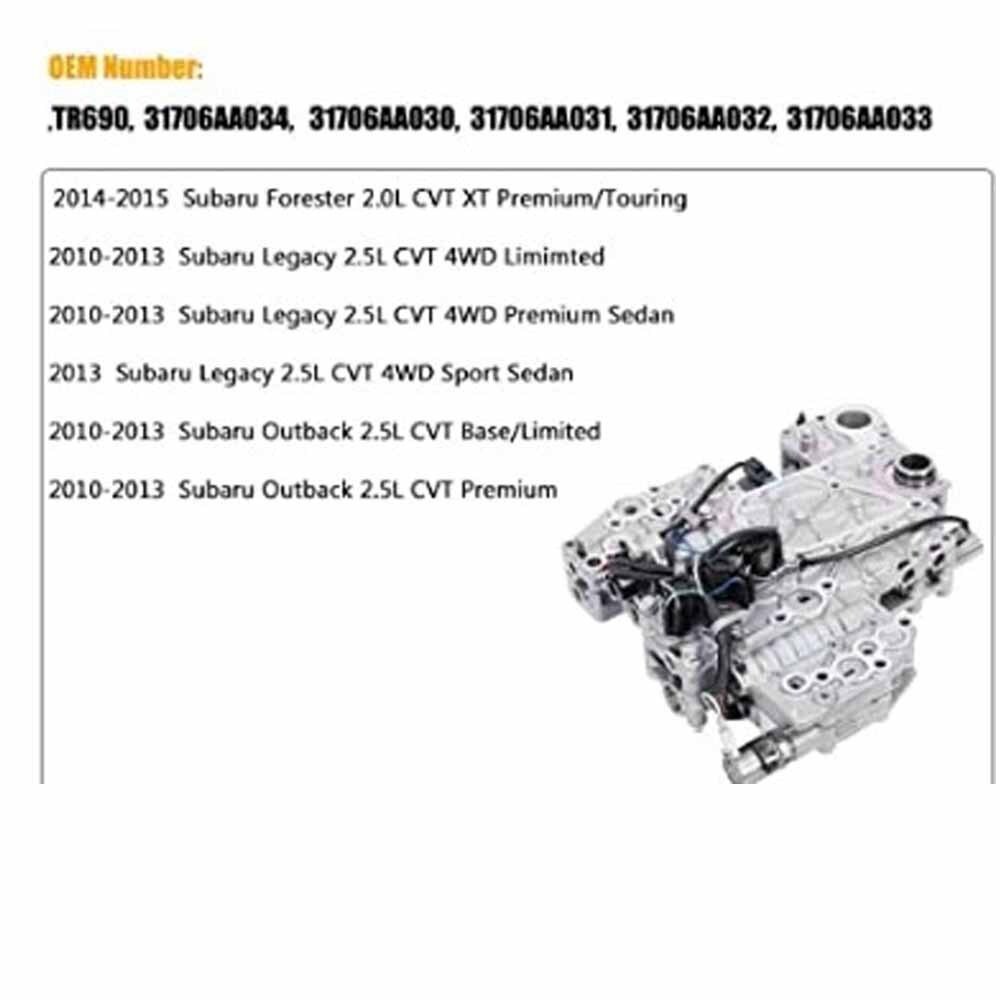 Transmission Valve Body TR690 CVT For Subaru EXIGA Levorg Outback Forester