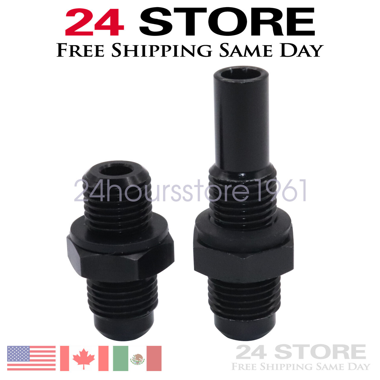 1Pair For 4L80E Transmission Cooler Line Adapter Fittings 6AN Flare New