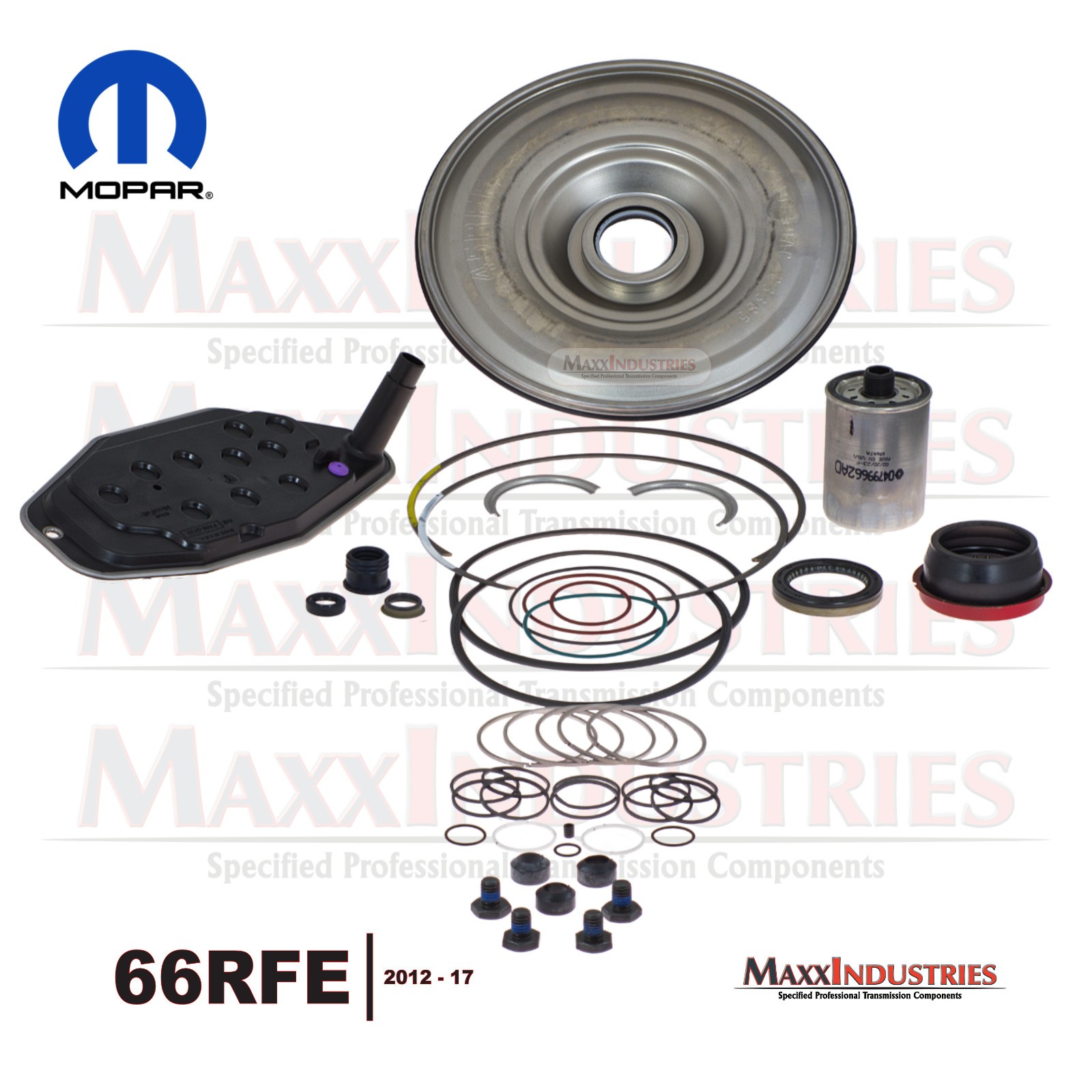 fits RAM V8 GAS with 66RFE Transmission Rebuild Kit Filters and Seals 2012-17