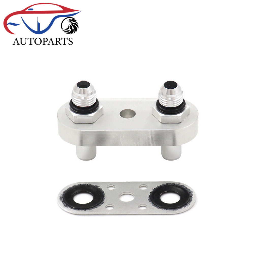 Transmission Cooler Line Adapter Plate w/ 6AN Fittings for 6L80E 6L90E 8L90E