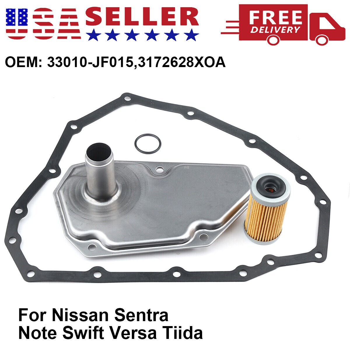 Transmission Oil Filter+Pan Gasket Kit for Nissan Sentra Swift Suzuki 33010JF015