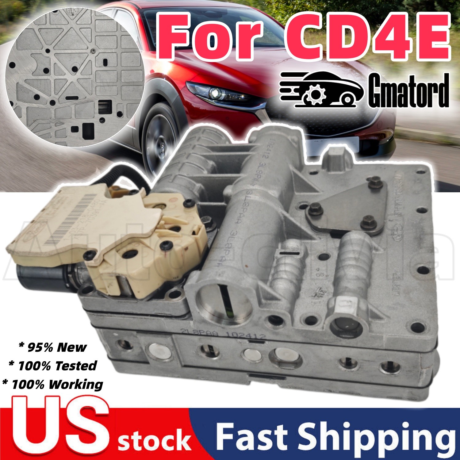 CD4E Transmission Valve Body w/ Solenoids For Mazda Ford Escape Mercury Mystique