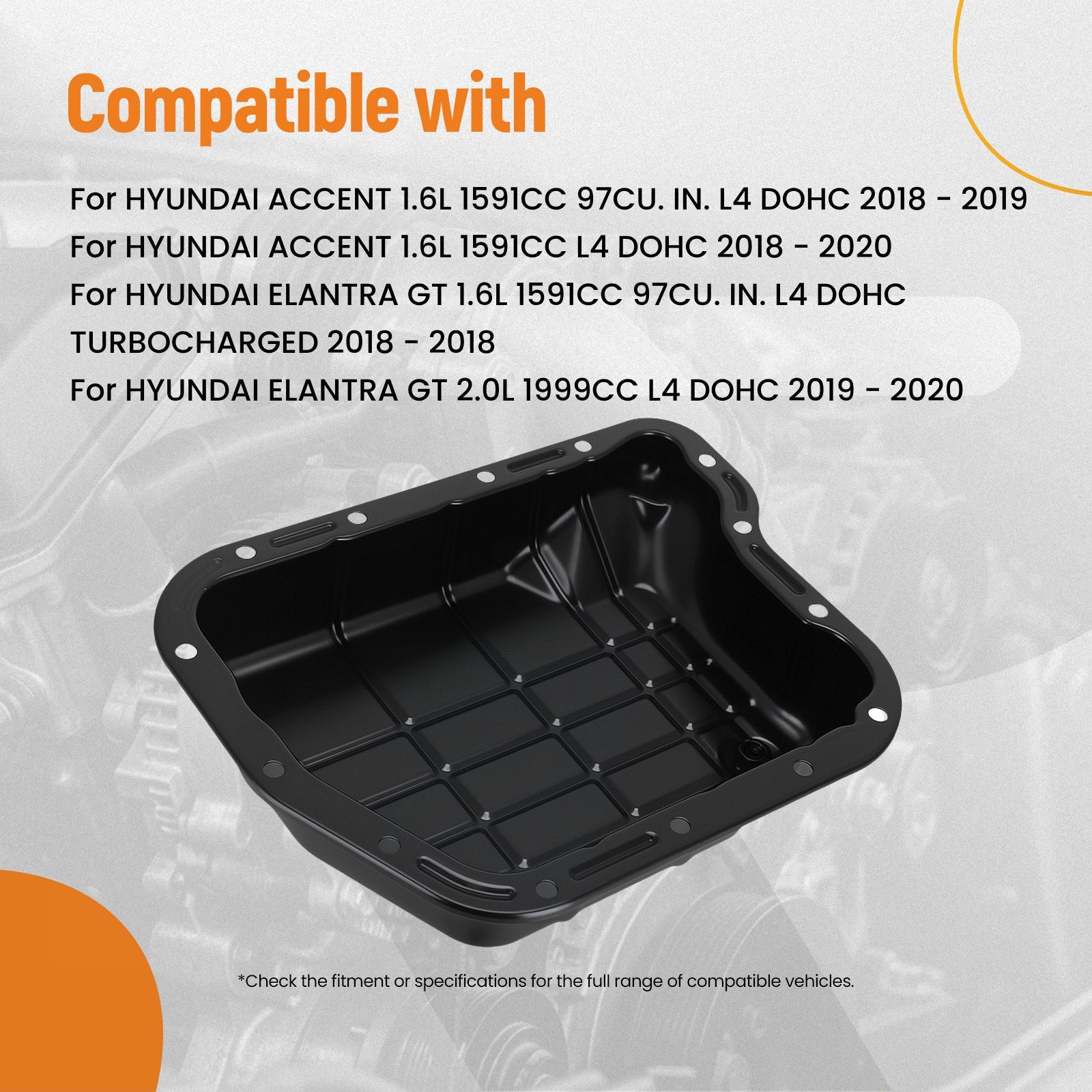 Trans Oil Pan for Hyundai Accent Elantra Kona 2018-2020 452802F000