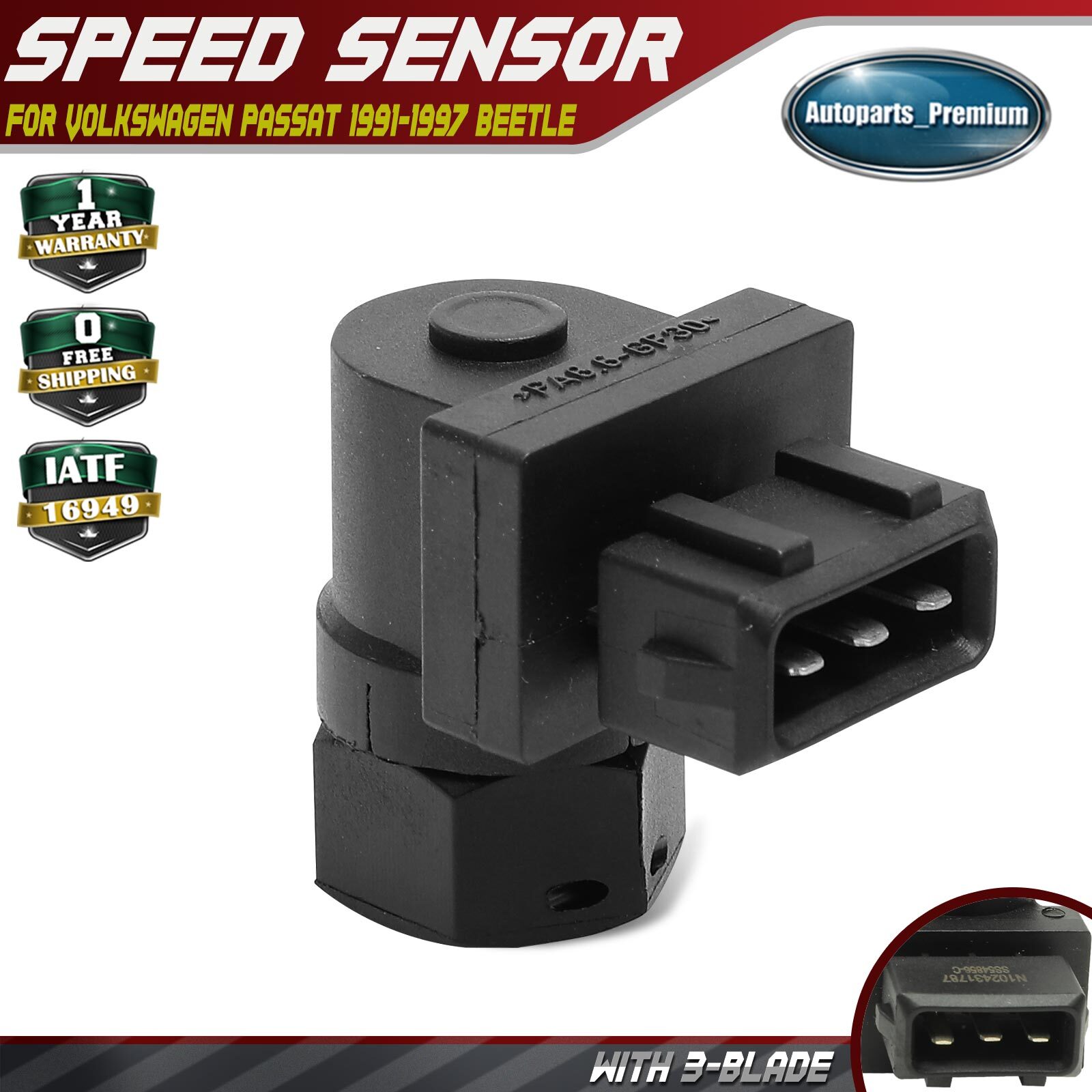 Vehicle Speed Sensor for Volkswagen Passat 1991 1992-1997 Beetle Cabrio Corrado