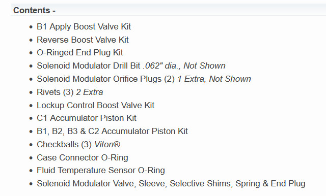 Sonnax U660E-ZIP Transmission Zip Kit U660E U660F 2007-18 Valve Body