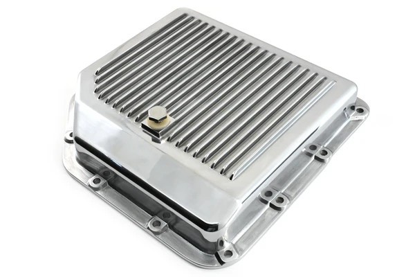 For Chevy Gm Turbo Th-350 Aluminum Transmission Pan Kit Deep Finned Polished