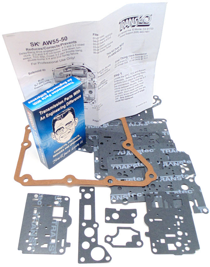 TRANSGO SHIFT KIT Complete Transmission Solenoid Service Kit AW55-50
