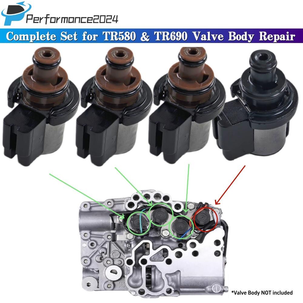 4pcs TR580 TR690 CVT Transmission Solenoid Kit For Subaru Forester Outback XV