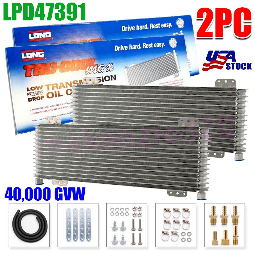 2PC Tru*Cool 40K Automatic Transmission Oil Cooler Kit GVW Max LPD47391 with box