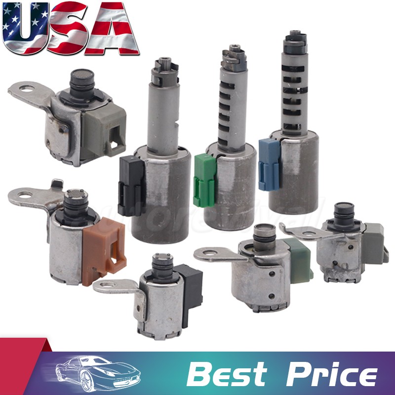 8PCS AW55-50SN Solenoid Kit AW55-51SN AF33-5 AW235 For Volvo S40 V50 V70 RE5F22A
