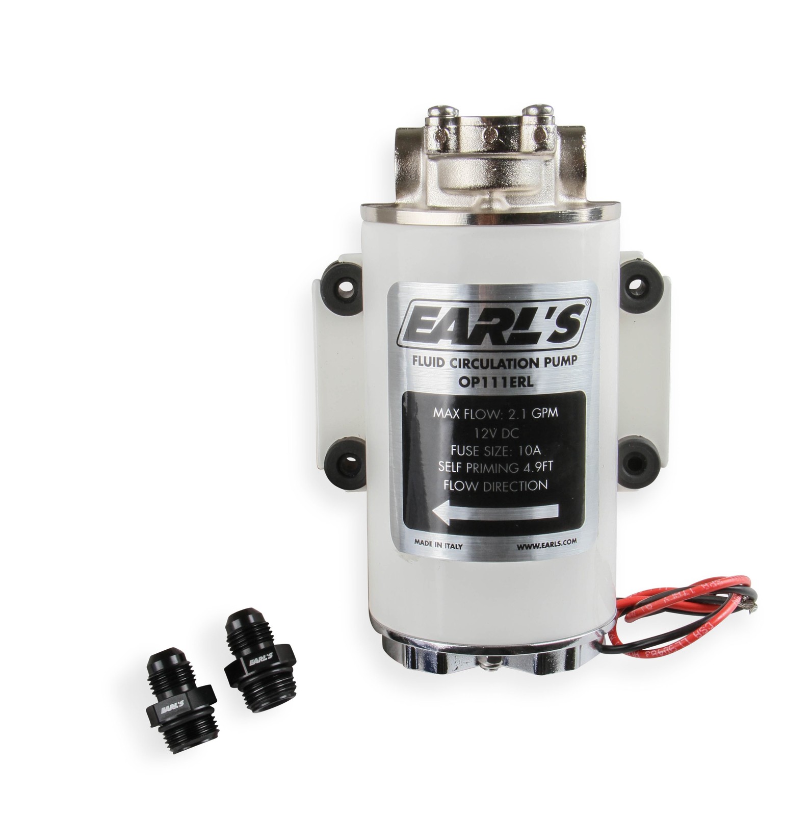 Earl’s Performance Electric Oil Circulation Pump – 12 VDC – Part # OP111ERL