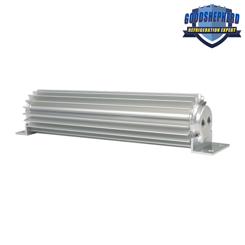 Dual Pass Aluminum Finned Transmission Oil Cooler 12″ For Hot Rod Cars Universal