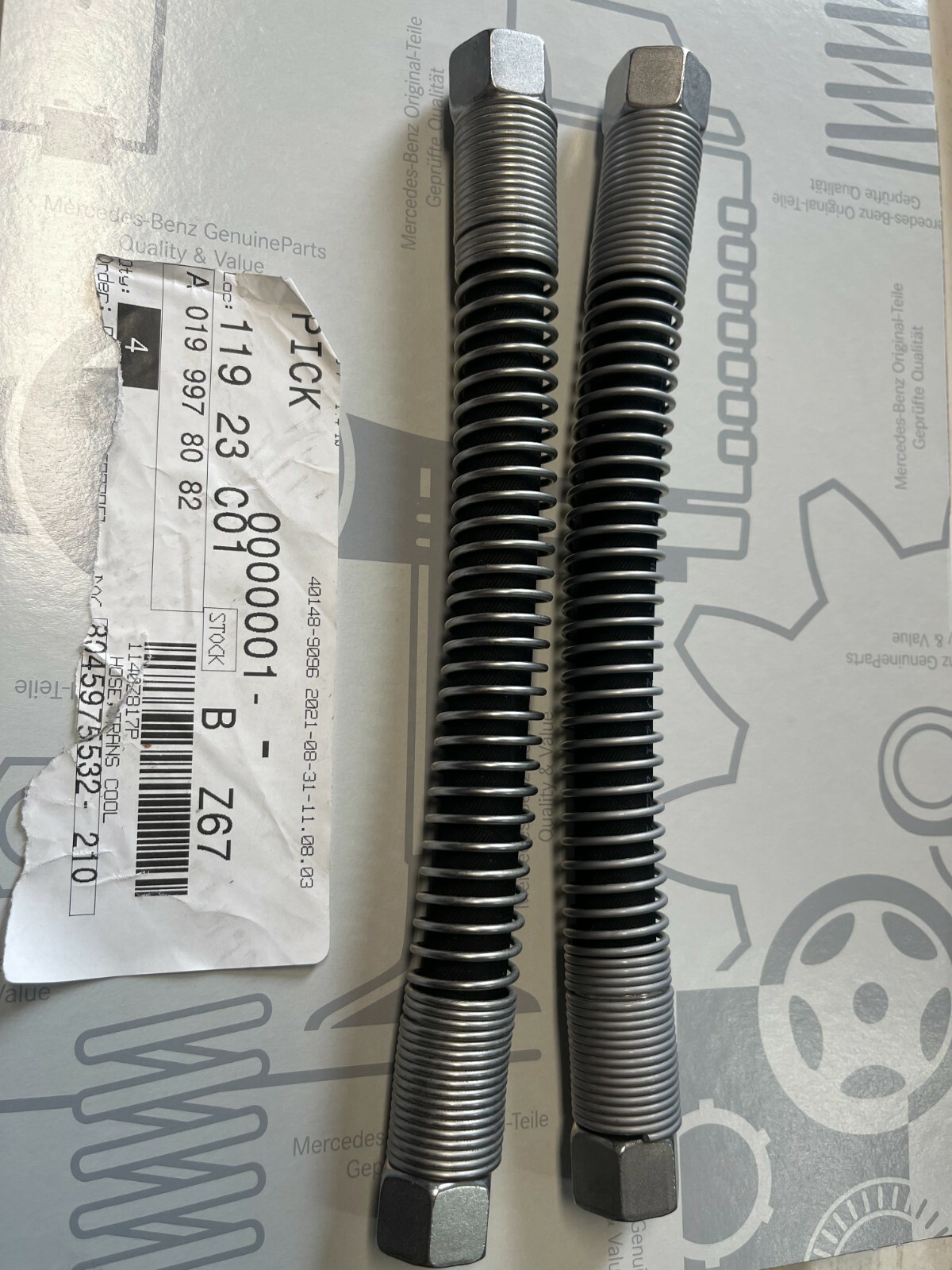 Genuine Mercedes-Benz Auto Trans Oil Cooler Hose For W123 R107 + Many Others!