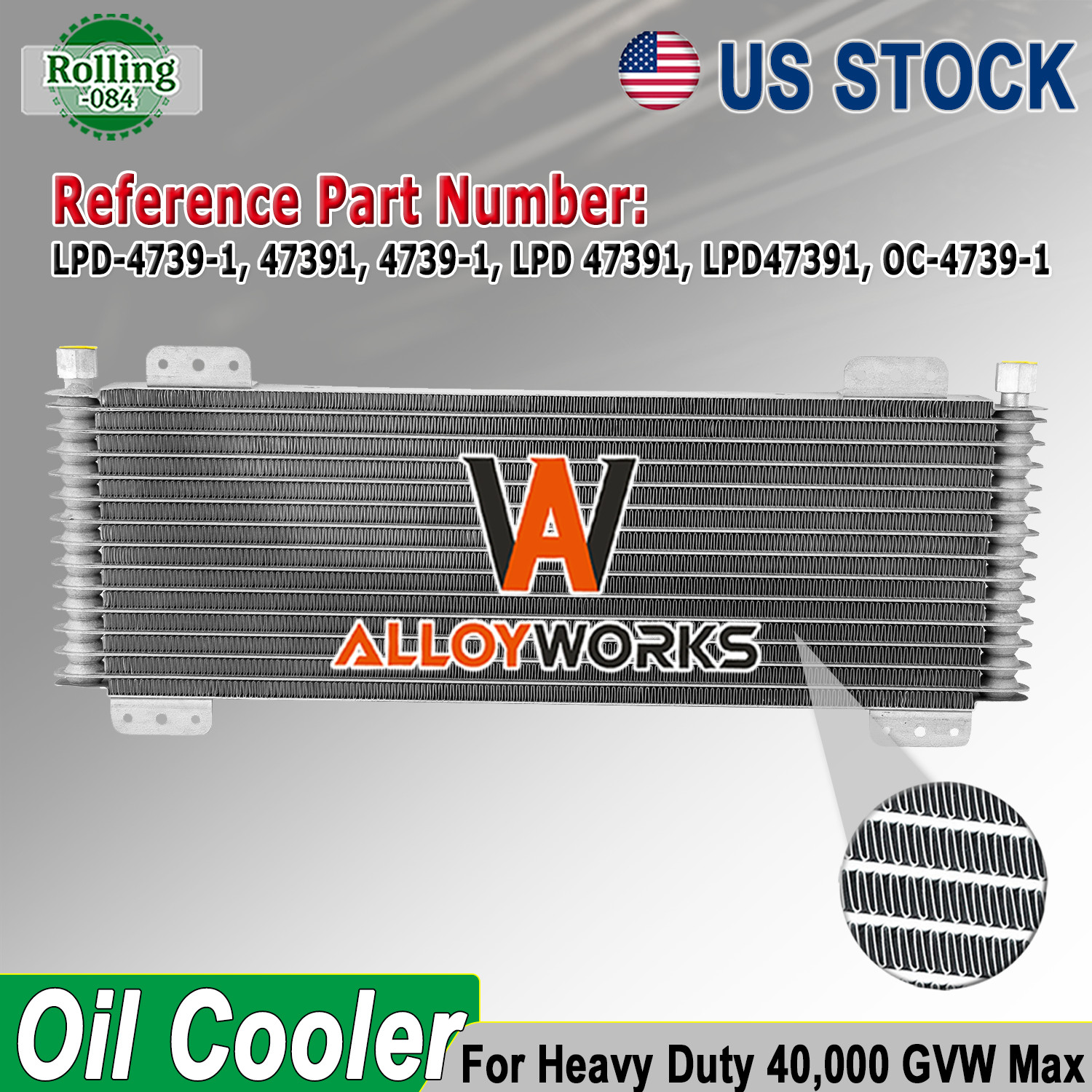 #LPD47391 Transmission Oil Cooler 40k For Heavy Duty 40,000 GVW Max ALLOY