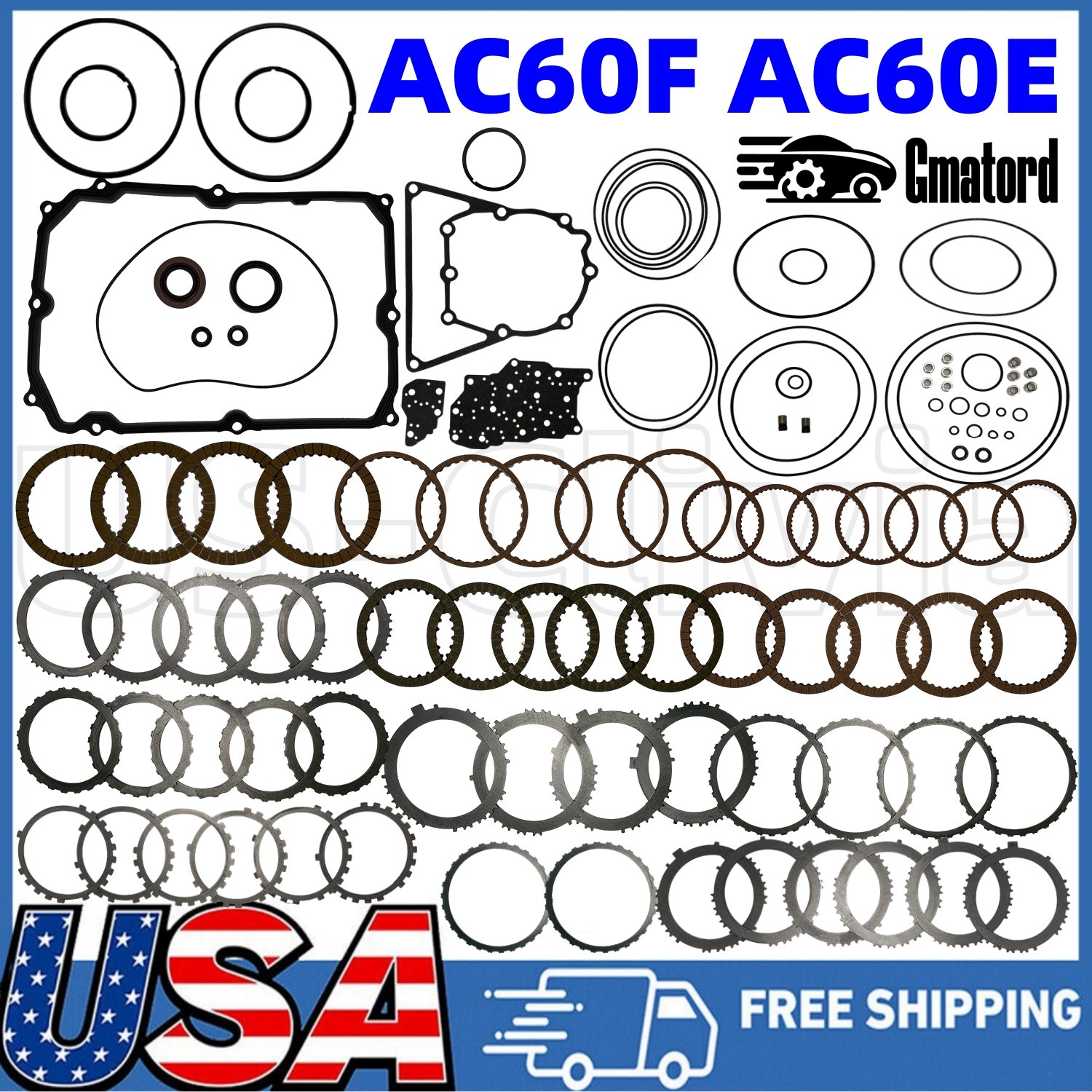 AC60E AC60F Transmission Master Overhaul Rebuild Kit for Toyota Fortuner Tacoma