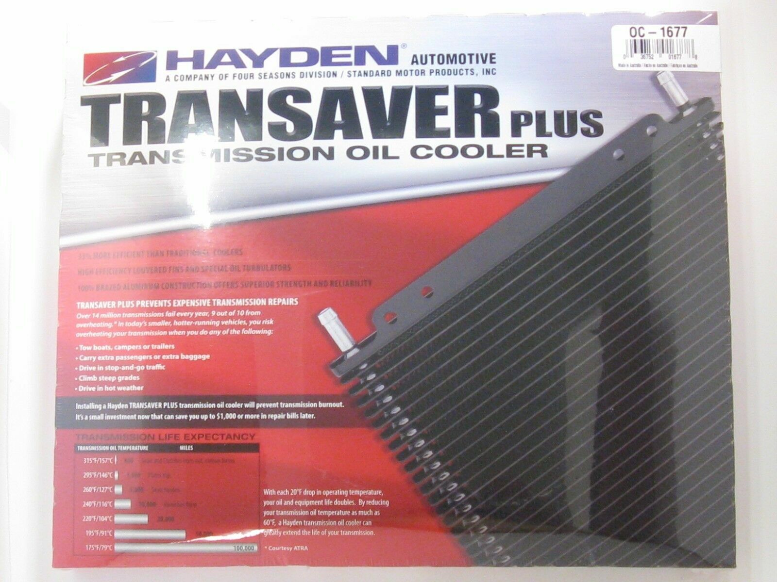 Hayden Transmission Oil Cooler 14,000 GVW RV/Tow 1677