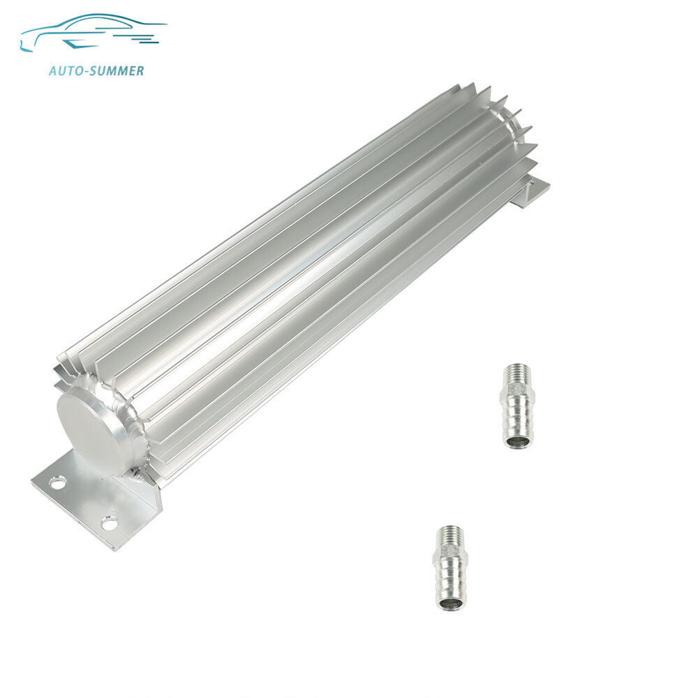Dual Pass Aluminum Finned Transmission Oil Cooler 12″ For Universal Fitment