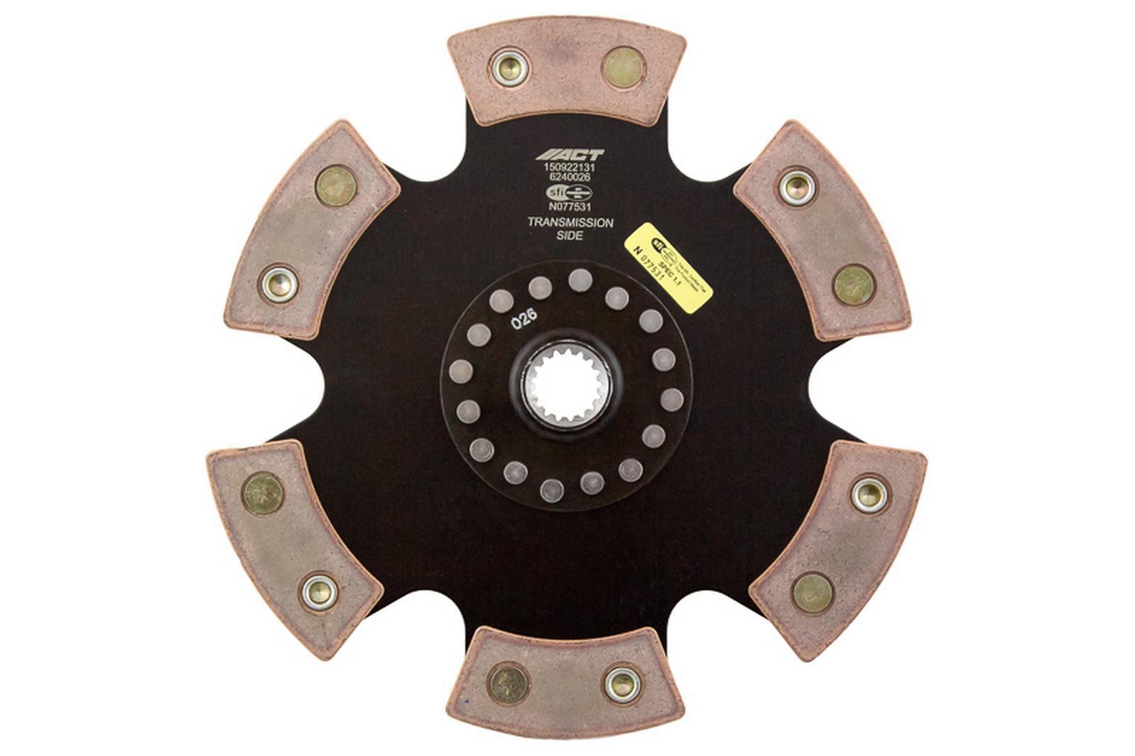 Advanced Clutch Transmission Clutch Friction Plate | 6240026*ACT 6 Pad Rigid Rac