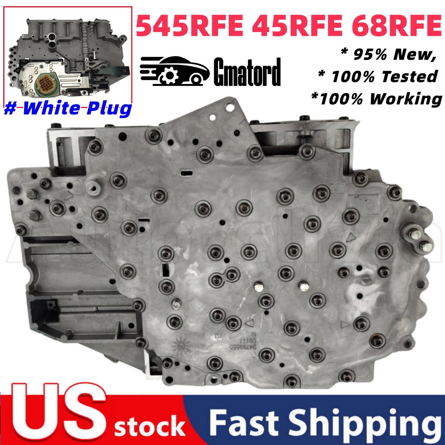 545RFE 45RFE 68RFE Trans Valve Body +Solenoids White Plug for Chrysler Dodge Ram