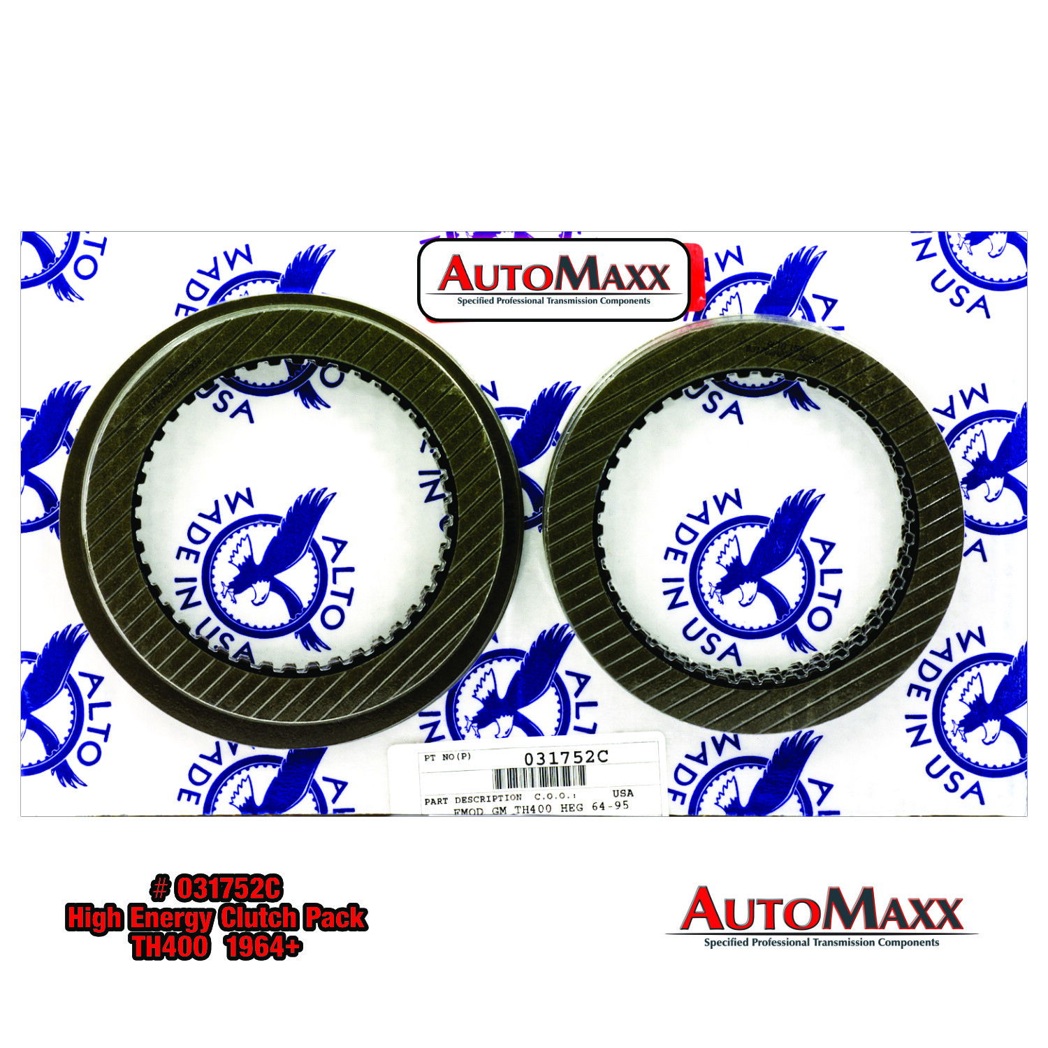 TH400 1964-98 Turbo 400 Transmission Rebuild Kit Alto High Energy