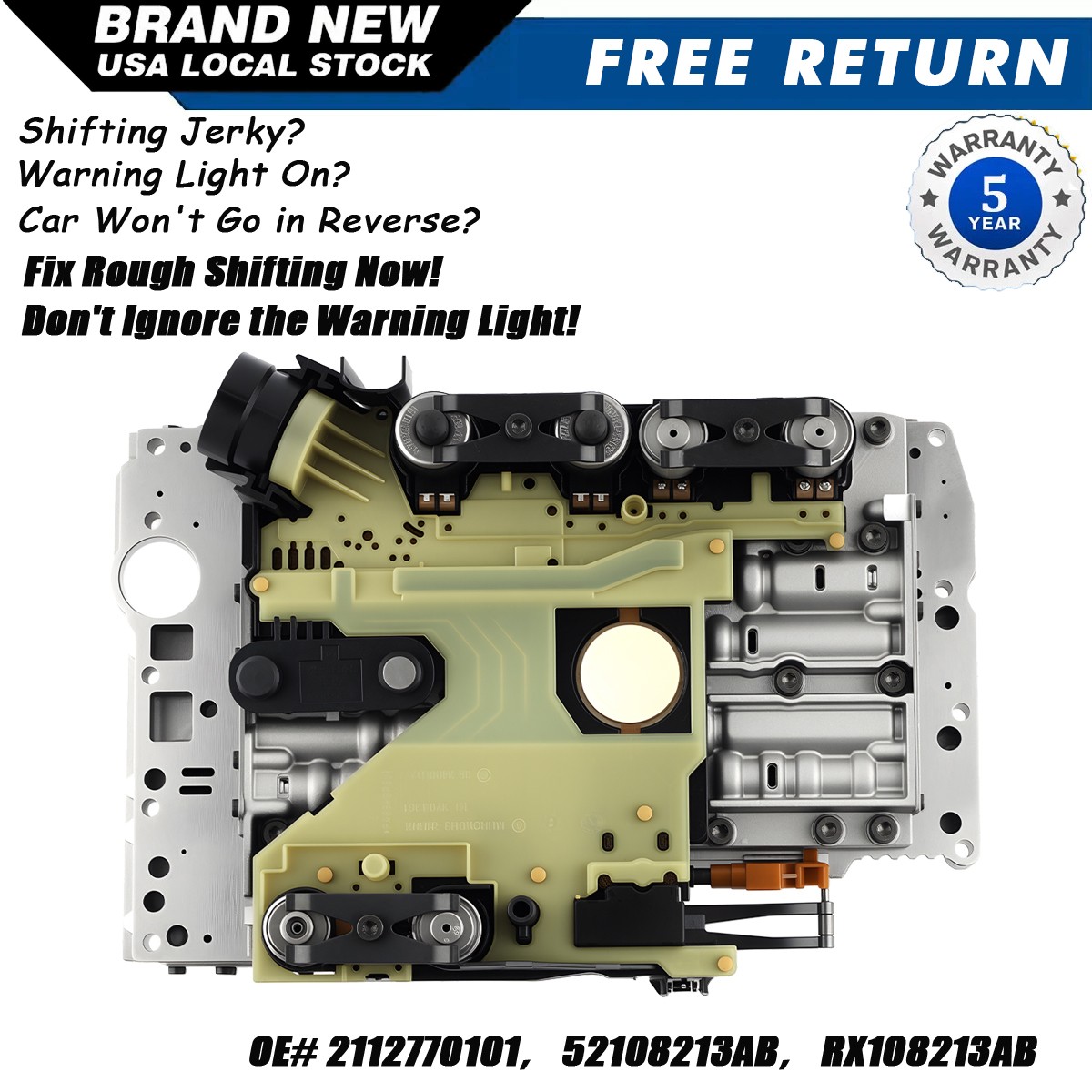 Transmission Valve Body W/ Conductor Plate For Chrysler Dodge Jaguar Jeep 722.6+