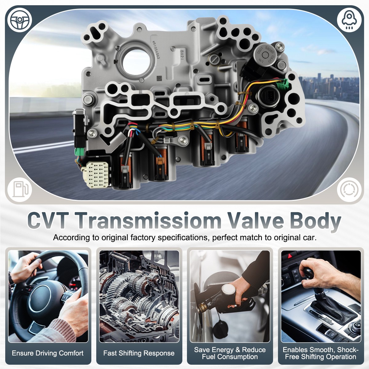 #RE0F11A JF015E CVT Transmission Valve Body For 2013-15 Nissan Versa Sentra Note