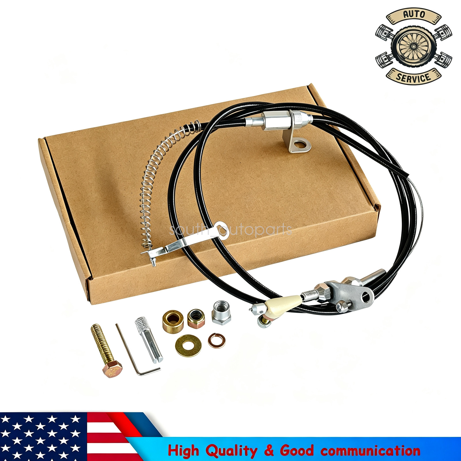 New KD-2AODU Black Kickdown Cable Kit For Ford/AOD Lokar US FAST