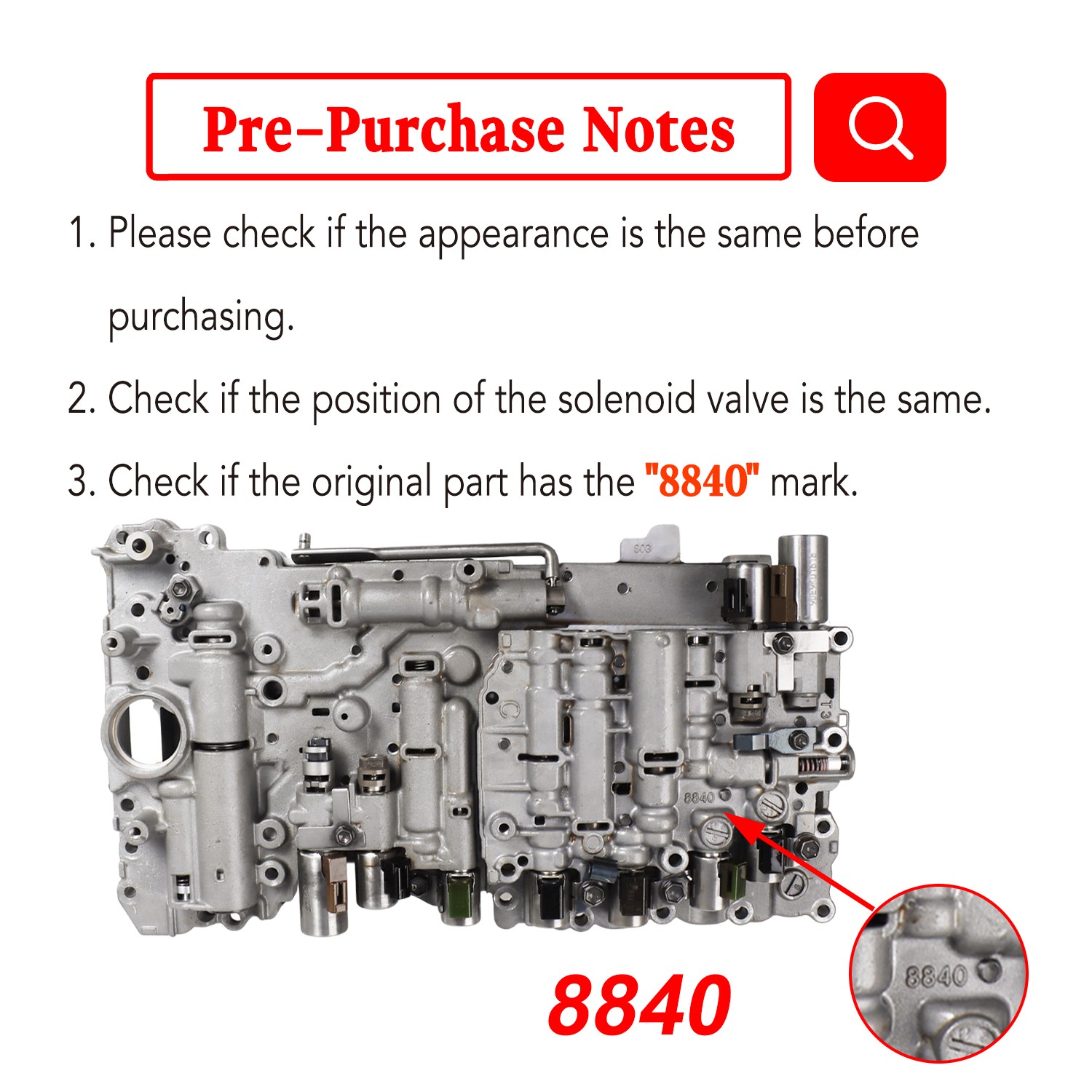 6-Speed Transmission Valve Body w/ Solenoids For 2005 Lexus IS300 A960E