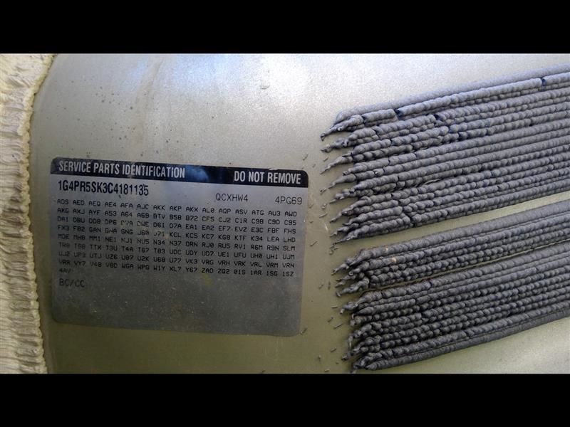 2012 12 BUICK VERANO Automatic Transmission 24264750