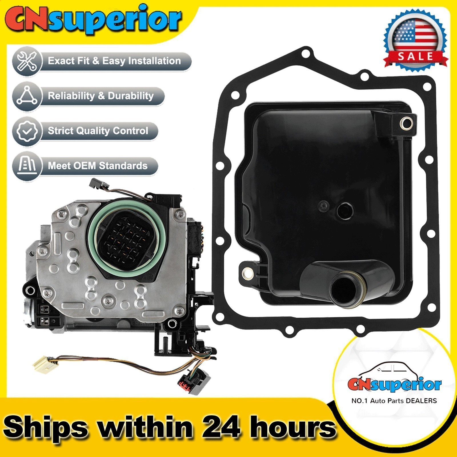 OEM 6-SPEED Transmission Solenoid Block Filter Kit 62TE for 06-UP Dodge Chrysler