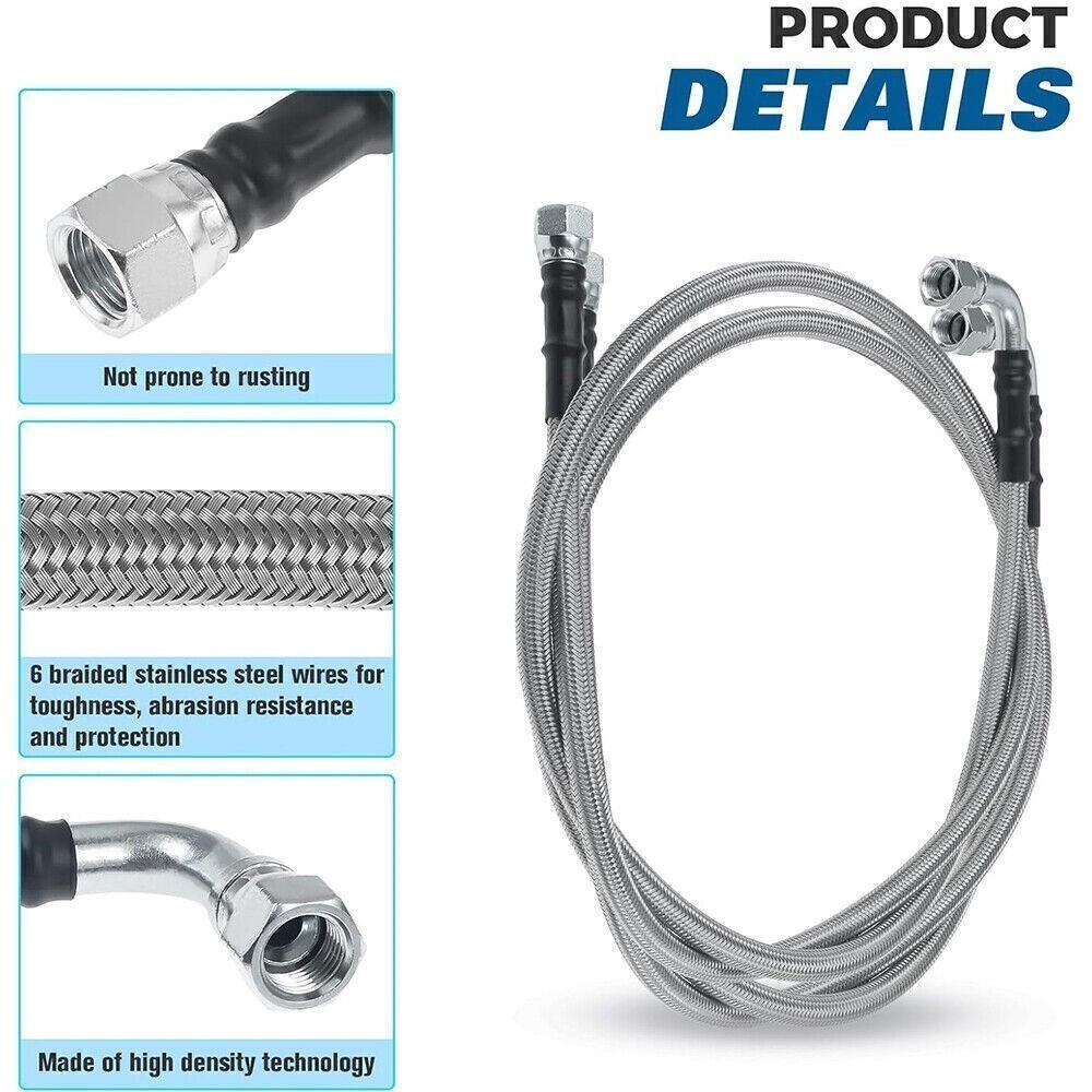 52″ SS Braided Transmission Cooler Lines Kit for TH350 700R4 TH400 with Fittings