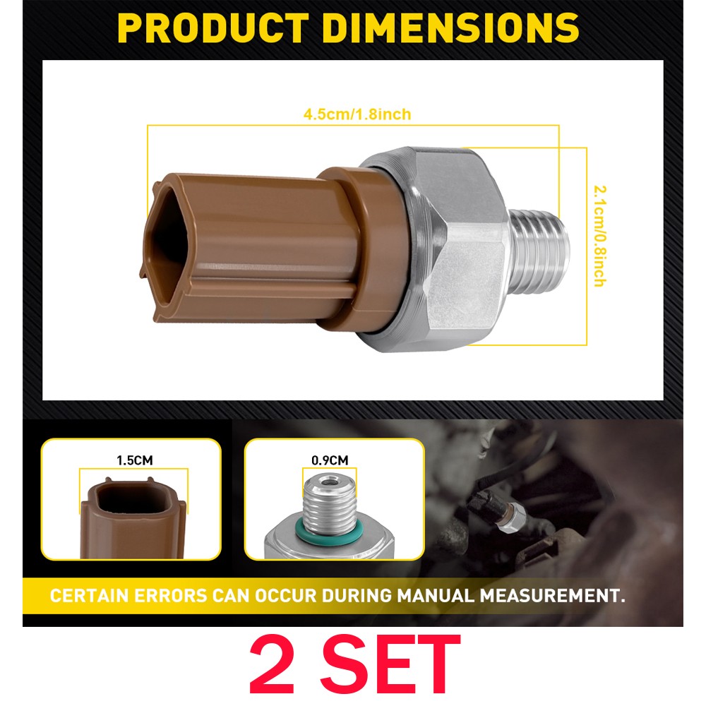 Transmission Fluid Pressure Switch 2X Fits Honda 06-11 Civic 1.8L 07-08 Fit 1.5L
