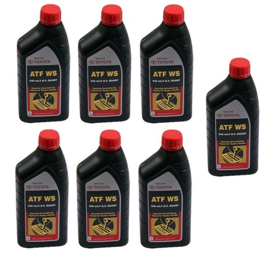 For Toyota Lexus Automatic Transmission Oil Fluid ATFWS Set Of 7 Quart Genuine