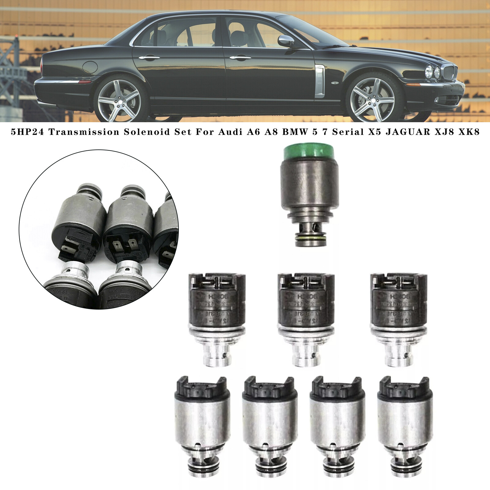 5HP24 Transmission Solenoid Set For Audi A6 A8 BMW 5 7 Serial X5 JAGUAR XJ8 XK8