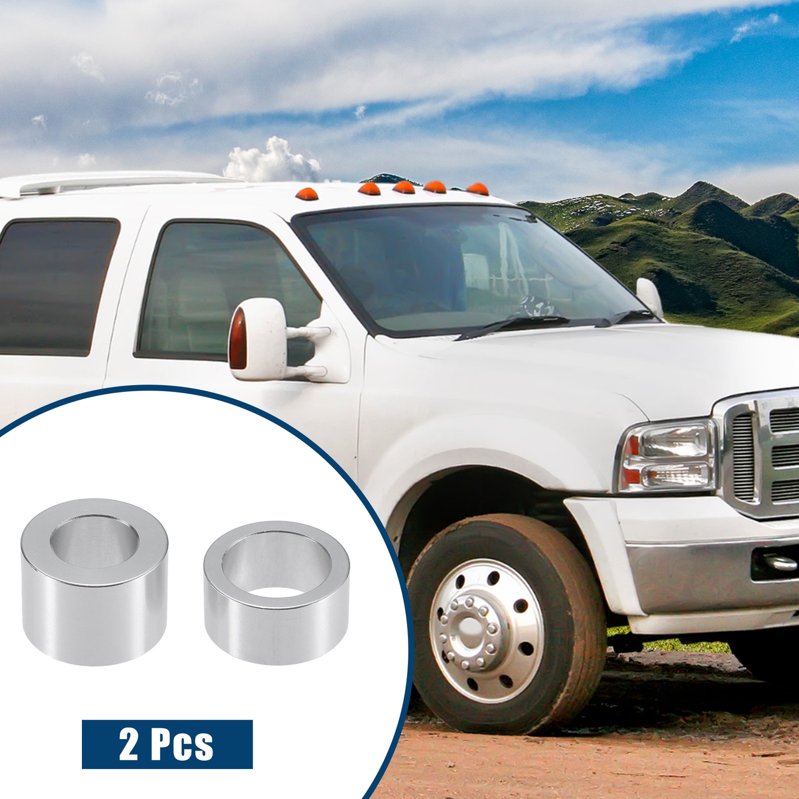 Transmission Cooler Bypass Valve Kit for FORD F150 Metal 2Pcs Silver Tone