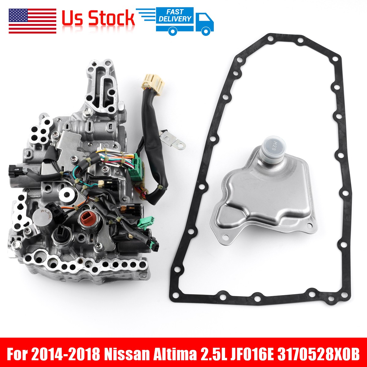 ​Fit 2013-16 Nissan Altima 2.5L Transmission Valve Body Kit w/Solenoids Filter​