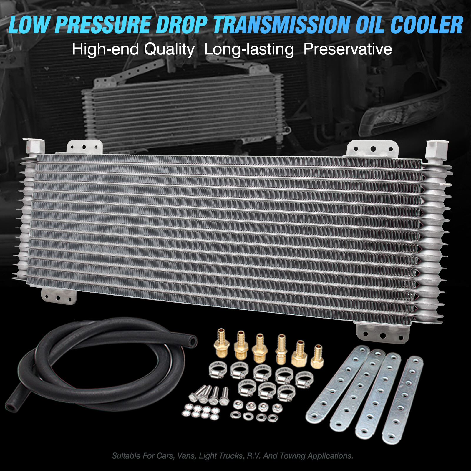Transmission Performance Oil Cooler Kit NEW For Max Heavy Duty 40,000 GVW 47391