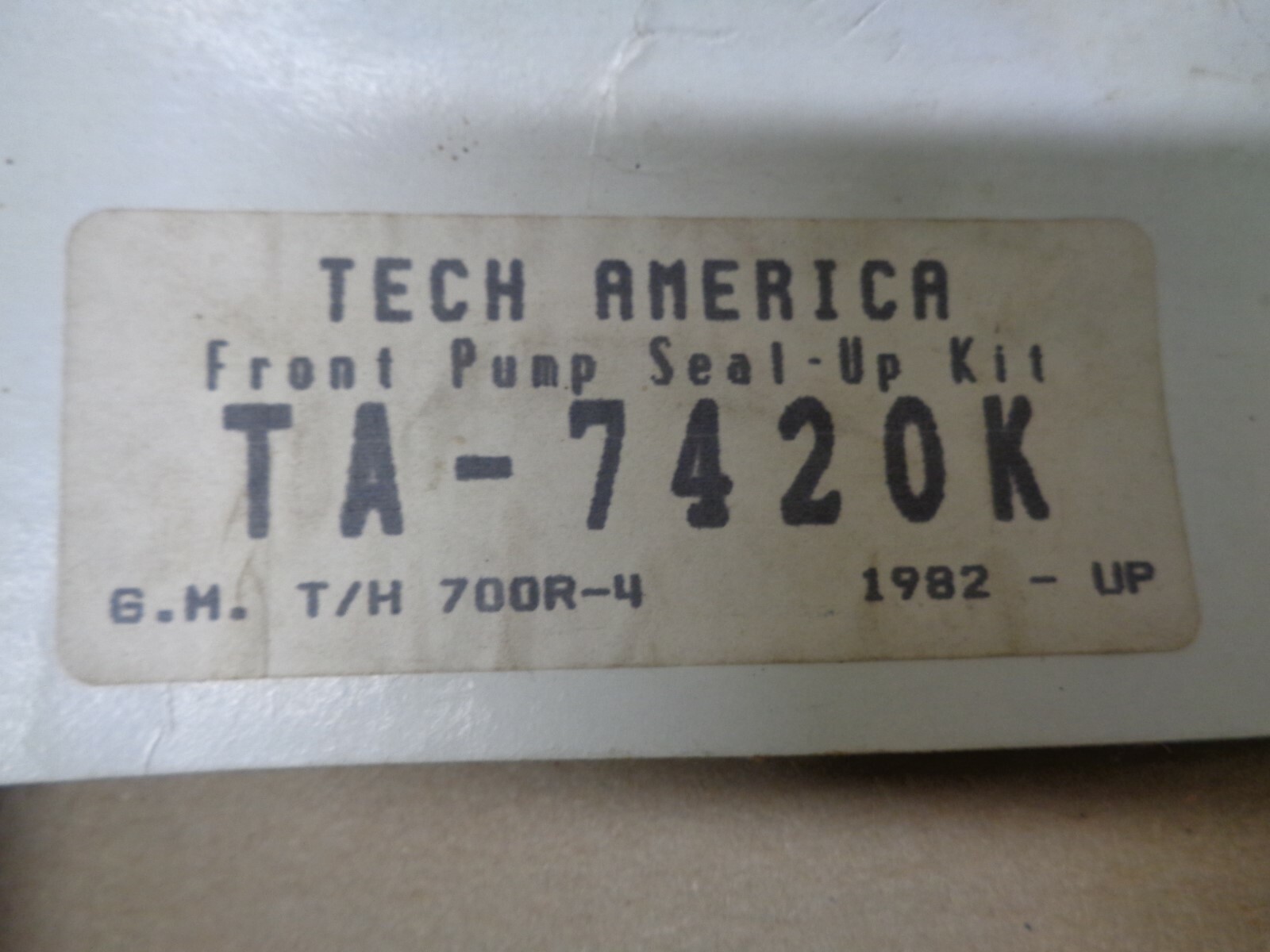 Tech America GM 700R4 700R-4 Transmission Front Pump Gasket Seals TA-7420K